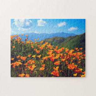 Kalifornischer Mohn bedeckt einen Hügel Puzzle