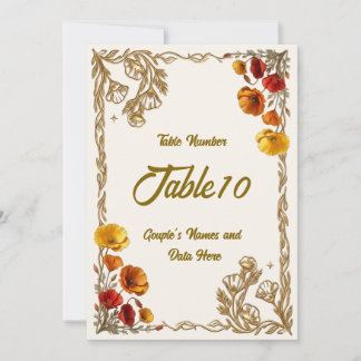 Kalifornischer Mohn Orange Florale Hochzeitstisch
