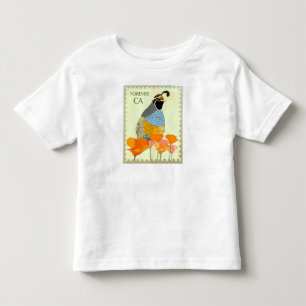 Kalifornischer Mohn und Wachtel T-Shirt für immer