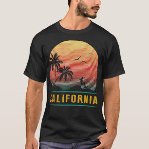 Kalifornischer Sommer Surfer Surfen Vintage Retro T-Shirt
