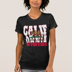 Kalifornischer Staatsflaggentext T-Shirt