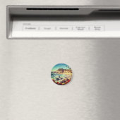 Kalifornischer Strand | Impressionistische Küstenk Magnet (In Situ (Geschirrspüler))