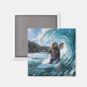 Kalifornischer Surfer Seeotter Magnet (Vorderseite/Rückseite)