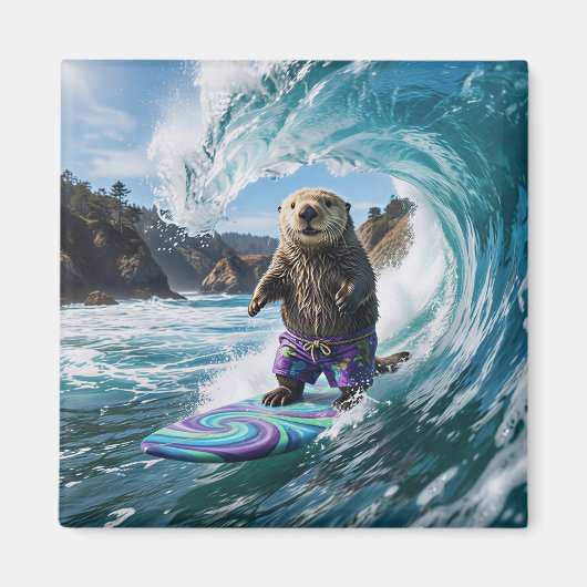 Kalifornischer Surfer Seeotter Magnet (Vorne)