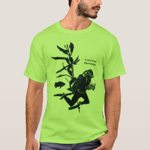 Kalifornischer Unterwasserfotograf-Taucher mit Fis T-Shirt