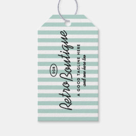 Kalifornisches Resort-Gestreiftes-Boutique-Rechtec Geschenkanhänger