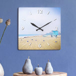 kalifornisches Sandstrand Seeadler Küstenmeer Foto Quadratische Wanduhr<br><div class="desc">Entspannen Sie sich und erinnern Sie sich an den frischen Salzgeruch der Meeresluft, wann immer Sie die Zeit auf dieser atemberaubenden, pastellfarbenen Foto-Wanduhr Karo haben. Entdecken Sie die Einsamkeit eines leeren kalifornischen Strandes. Ihre Wahl einer rund oder quadratisch gedrehten Uhr. Macht ein großartiges Geschenk für die Hauswärmung! Sie können diese...</div>