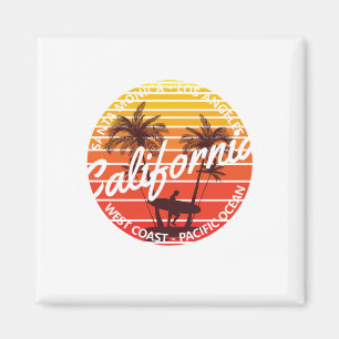 Kalifornisches Surfen, Sommerstrand-Vibes Magnet