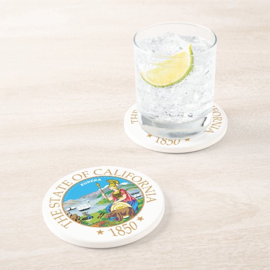 kalifornisches Zeichen Getränkeuntersetzer (Seite)
