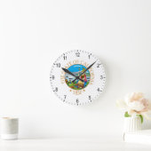 kalifornisches Zeichen Runde Wanduhr (Zuhause)