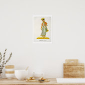 Kalika Ehefrau Varuna, in Gravur von C. de Motte ( Poster (Küche)