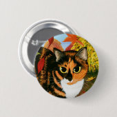 Kaliko-Katzen-Fall-Herbst verlässt Button (Vorne & Hinten)