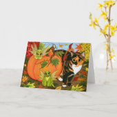 Kaliko-Katzen-feenhafte Karte (Gelbe Blume)