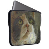 Kaliko-Katzen-Gesicht Laptopschutzhülle (Vorne Rechts)