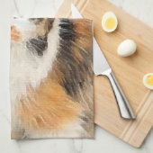 Kaliko-Katzen-Malerei - niedliche ursprüngliche Geschirrtuch (Viertel Falte)