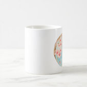 Kaliko-Katzen-und Kirschblüten-BlumeWatercolor Kaffeetasse (Mittel)