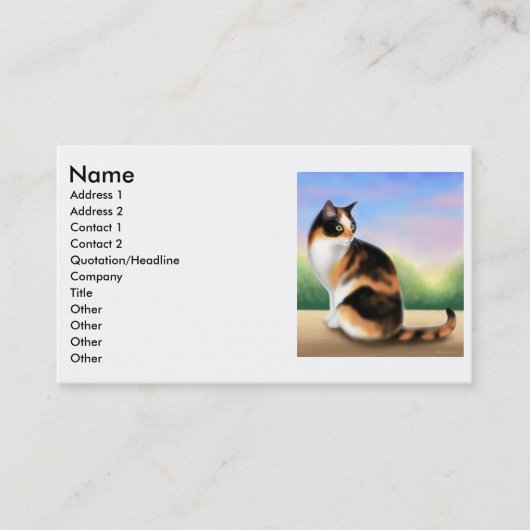 Kaliko-Katzen-Visitenkarte Visitenkarte (Vorderseite)