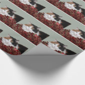 Kaliko-Miezekatze Weihnachten Geschenkpapier (Ecke)
