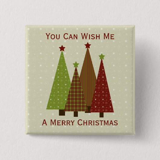 Kaliko-Weihnachtsbaum-Knopf Button (Vorderseite)