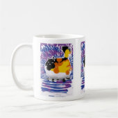 Kalikokatzen-Holzschnittdruck Kaffeetasse (Links)