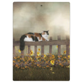 Kalikokitty und -Blumen Klemmbrett (Rückseite)