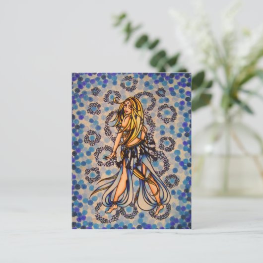 Kalila Belly Dancer Postkarten (Stehend Vorderseite)