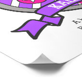 Kalila individuelle Name bedeutet rosa lila Buchst Poster (Ecke)