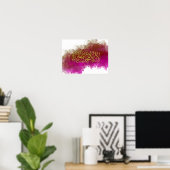 Kalima auf Arabisch in Abstrakten Farben Poster (Heimbüro)