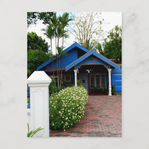 Kalimantan Indonesia Blue House Postkarte