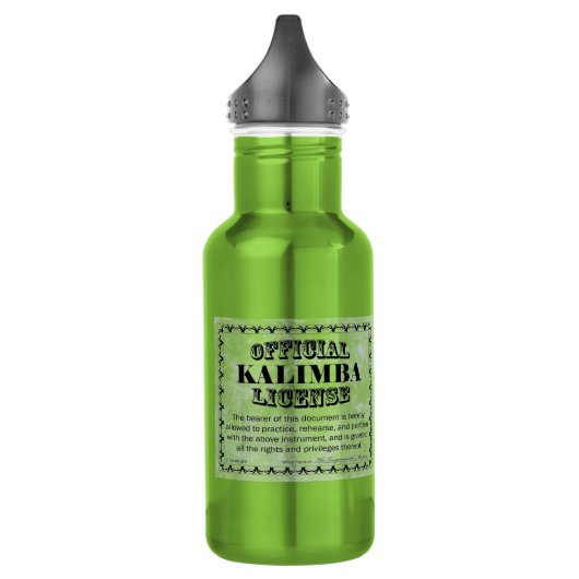Kalimba Lizenz Edelstahlflasche (Links)