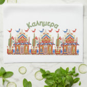 Kalimera guter Morgen-Tag-Tuch Küchentuch (Gefaltet)