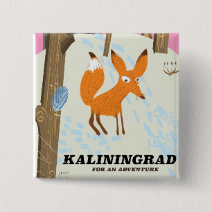 Kaliningrad "für ein Abenteuer" Reiseplakat Button