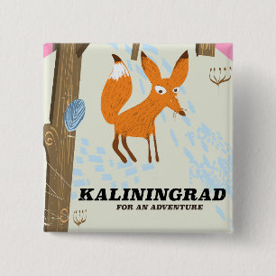 Kaliningrad "für ein Abenteuer" Reiseplakat Button