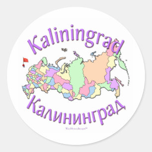 Kaliningrad Russland Karte Runder Aufkleber