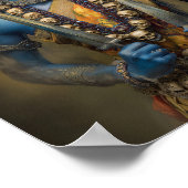 Kalis Göttliches Lachen: Göttin Shakti Gemälde Poster (Ecke)