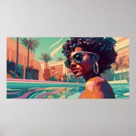 Kalisha schwimmen im Paradies Poster