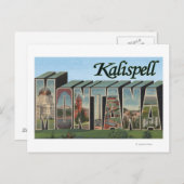 Kalispell, Montana - Große Buchstabenszenen Postkarte (Vorne/Hinten)