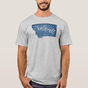 Kalispell Montana Holzmaserung T-Shirt