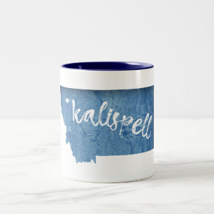 Kalispell Montana Holzmaserung Zweifarbige Tasse