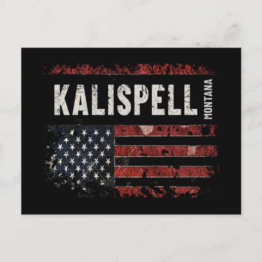 Kalispell Montana Postkarte (Vorderseite)