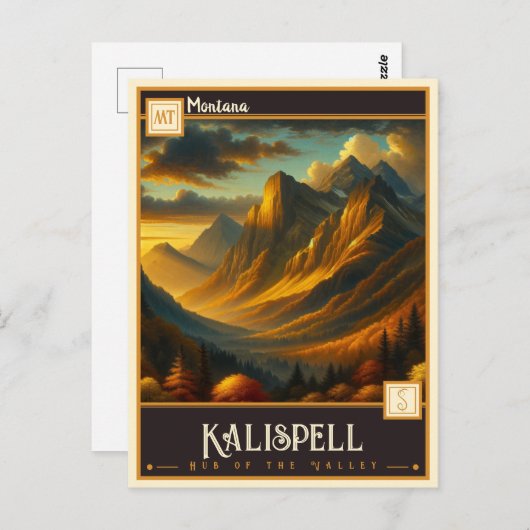 Kalispell, Montana | VINTAG Postkarte (Vorne/Hinten)