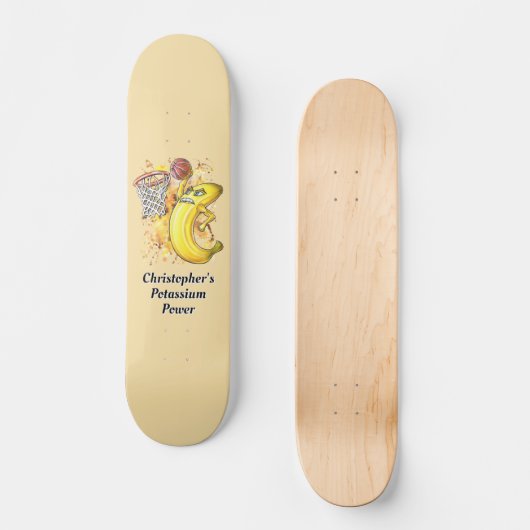 Kalium angetriebener Slam Dunk Banana individuell Skateboard (Vorderseite)