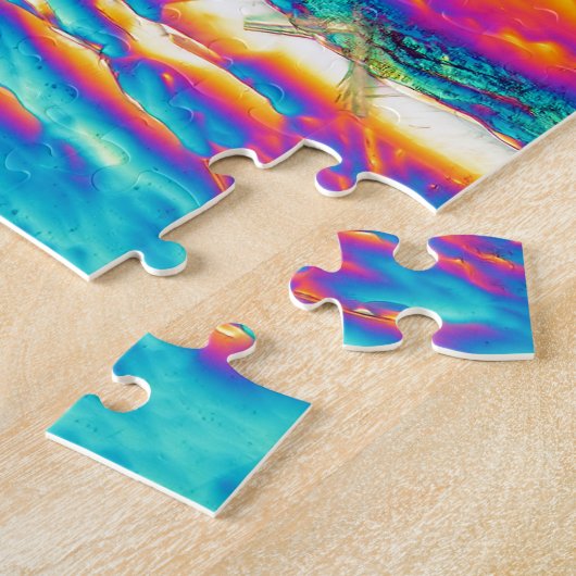 Kaliumhydroxid unter einem Mikroskop Puzzle (Seite)