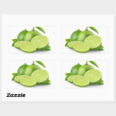 Kalk in Scheiben Rechteckiger Aufkleber (Blatt)