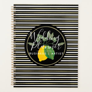 Kalk-Limonen-Aquarell-Logo-Folienstreifen-Hochzeit Planer