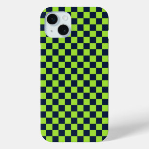 Kalk und marineblaues Karomuster Case-Mate iPhone Hülle
