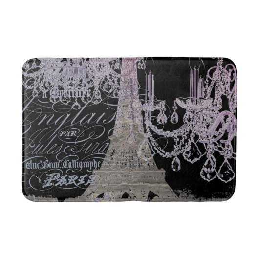 Kalkboard-Skripte Kronleuchter Paris eiffel Turm Badematte (Vorderseite)