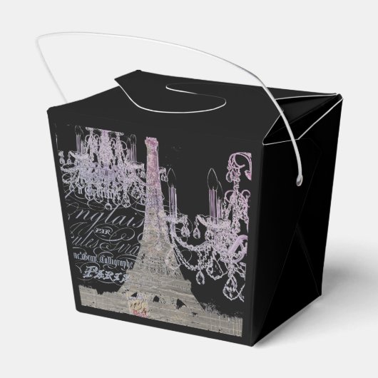 Kalkboard-Skripte Kronleuchter Paris eiffel Turm Geschenkschachtel (Rückseite)