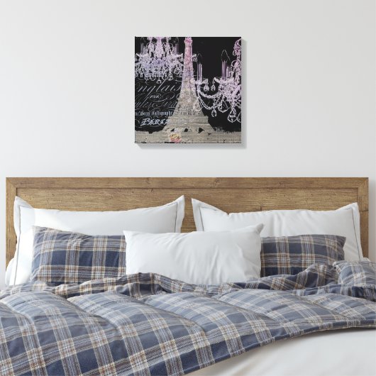 Kalkboard-Skripte Kronleuchter Paris eiffel Turm Leinwanddruck (Insitu (Schlafzimmer))