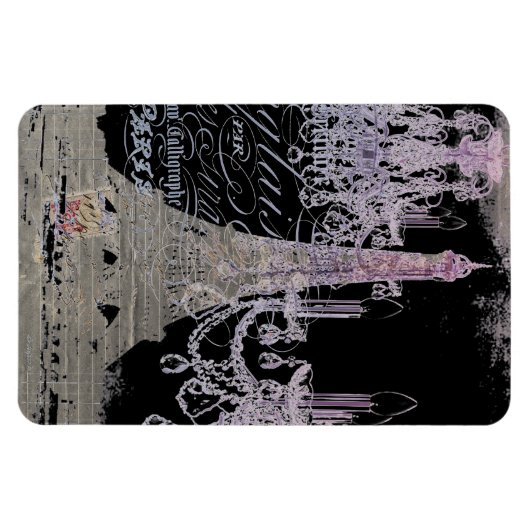 Kalkboard-Skripte Kronleuchter Paris eiffel Turm Magnet (Horizontal)